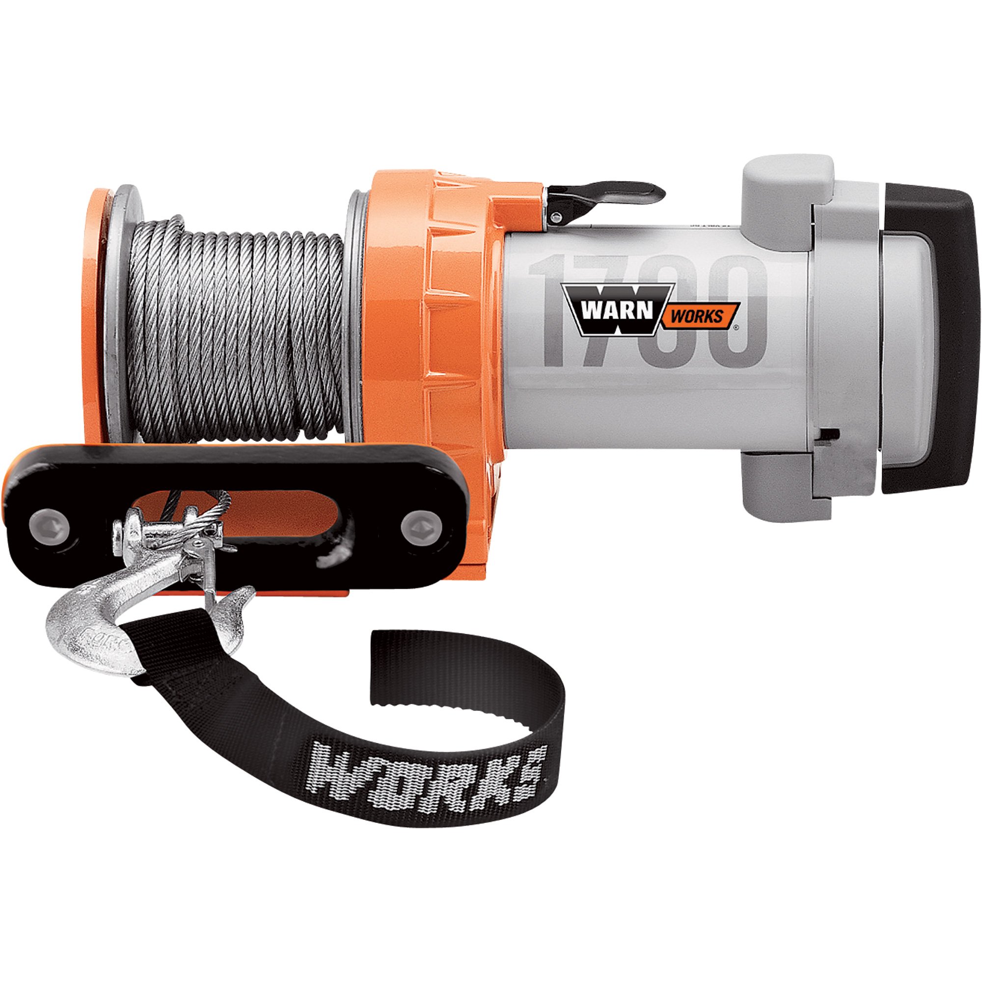 WARN Works® 1700 12V DC Powered Winch — 1700-Lb. Capacity, Model# 601700